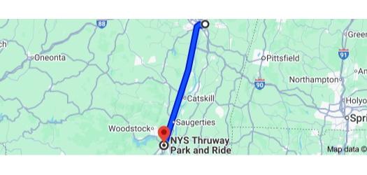 Map for Kingston - Exit 19 Park & Ride